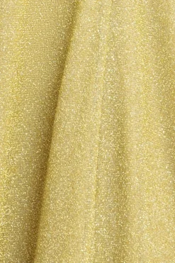 Crossover Lurex Glitter Maxi Dress - Gold by Goddiva