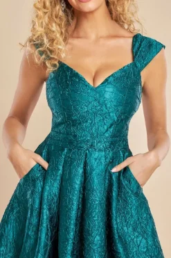 Crushed Satin Sleeveless A Line Midi Dress - Emerald Green by Goddiva