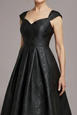 Crushed Satin Sleeveless A Line Midi Dress - Black by Goddiva