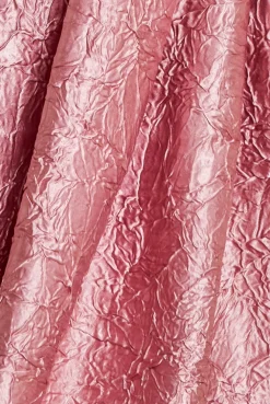 Crushed Satin Sleeveless A Line Midi Dress - Blush Pink by Goddiva