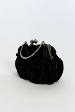 3D Rose Clutch Bag In Black by SVNX