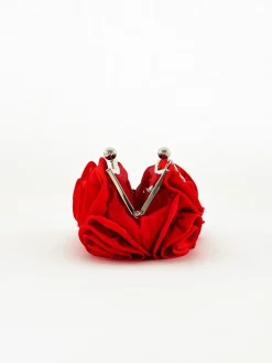 3D Rose Clutch Bag In Red by SVNX
