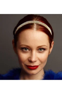 Diamante Headband With Elastic by QueenMee Accessories