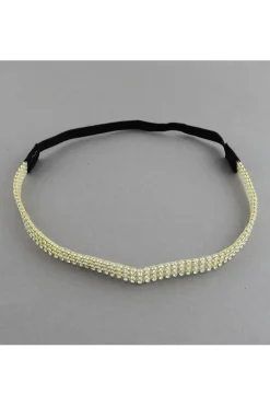 Diamante Headband With Elastic by QueenMee Accessories