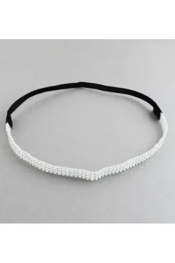 Diamante Headband With Elastic by QueenMee Accessories