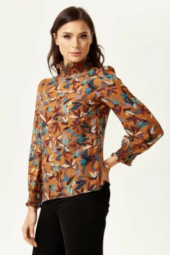 Divine Floral Print Top Long Sleeves Tuscany by Liquorish