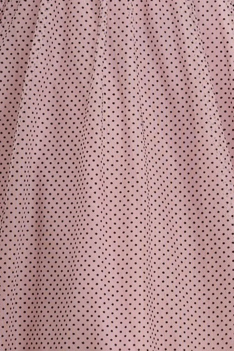 Dobby Mesh Off The Shoulder Princess Maxi Dress - Blush by Goddiva