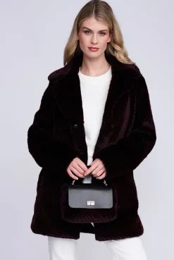 Donatella Coat - Burgundy by Pia Rossini
