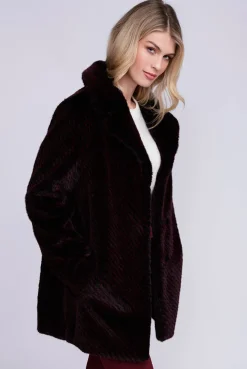 Donatella Coat - Burgundy by Pia Rossini