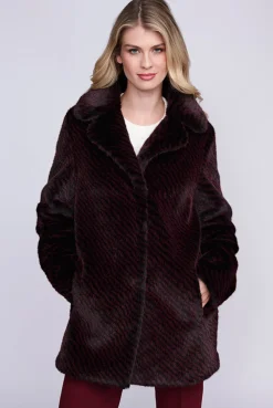 Donatella Coat - Burgundy by Pia Rossini