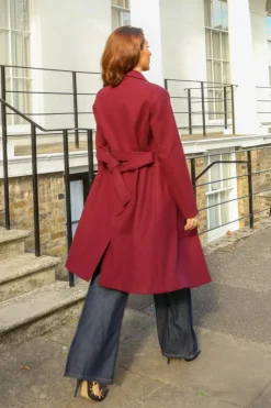 Double Breasted Shawl Collar Coat by Double Second