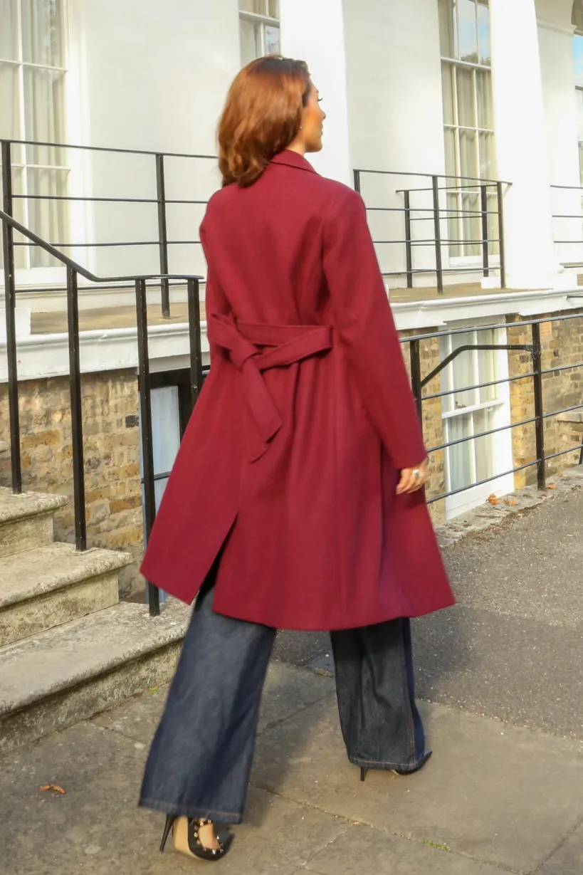 Double Breasted Shawl Collar Coat by Double Second