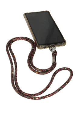 Embellished Phone Strap - Red & Green by Goddiva Accessories