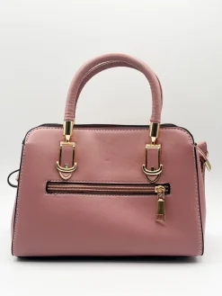 Embroidered Floral Rounded Grab Bag In Pink by SVNX