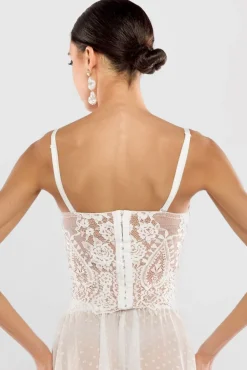 Embroidered Lace Corset by Goddiva