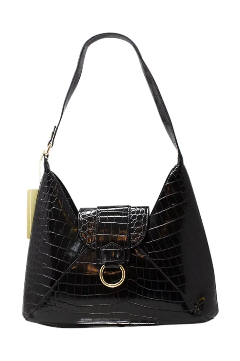 Envelope Hobo Bag In Black by SVNX
