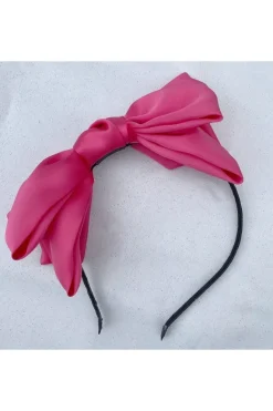 Fascinator Bow Headband Hot Pink by QueenMee Accessories