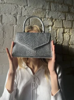 Faux Snakeskin Mini Bag by SVNX