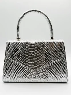 Faux Snakeskin Mini Bag by SVNX