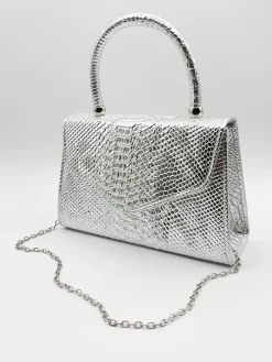 Faux Snakeskin Mini Bag by SVNX