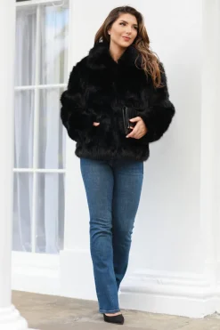 Faux Soft Fur Jacket by Double Second