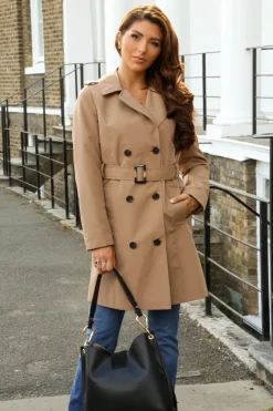 Fitted Trench Coat by Double Second