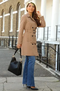 Fitted Trench Coat by Double Second
