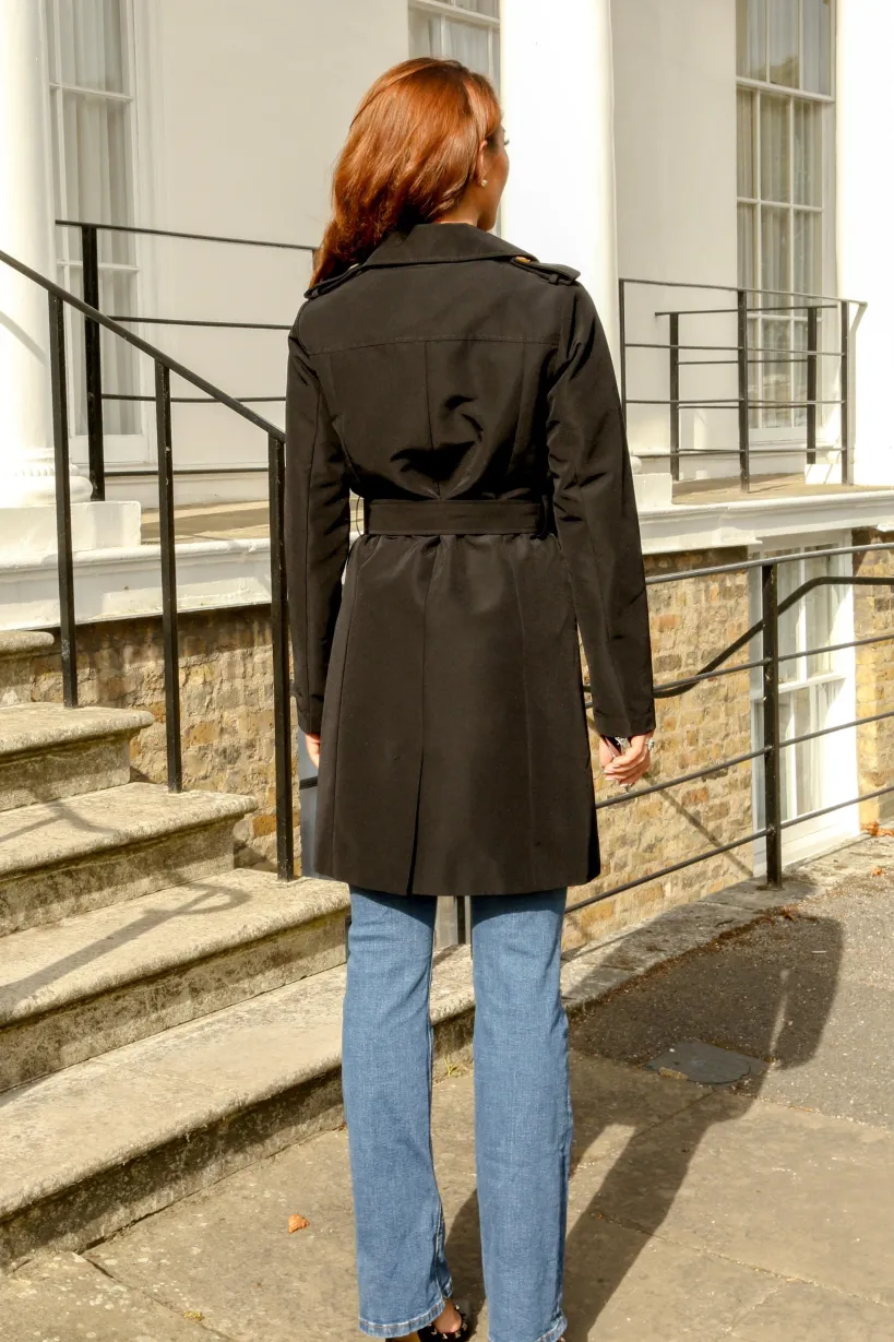 Fitted Trench Coat by Double Second