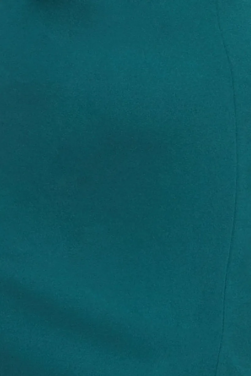 Flared Sleeve Front Wrap Maxi Dress - Emerald Green by Goddiva