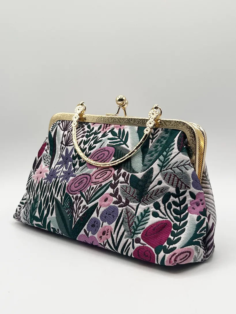 Floral Embroidered Clutch Bag by SVNX