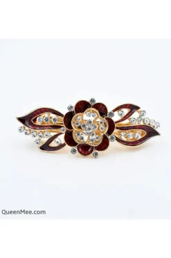 Flower Hair Clip In Enamel by QueenMee Accessories