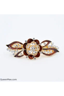 Flower Hair Clip In Enamel by QueenMee Accessories