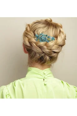 Flower Hair Clip With Diamante by QueenMee Accessories