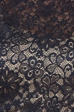 Flutter Sleeve Lace A-Line Maxi Dress - Black by Goddiva