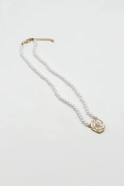 French Camellia Pearl Necklace - Gift Boxed by SVNX