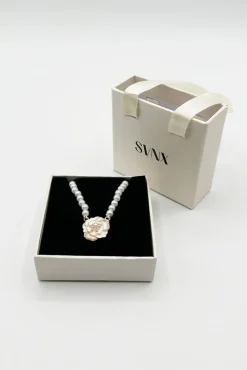 French Camellia Pearl Necklace - Gift Boxed by SVNX