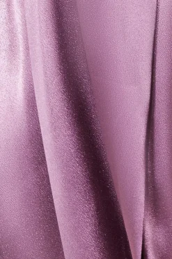 Front Split Satin Bandeau Maxi - Blush by Goddiva