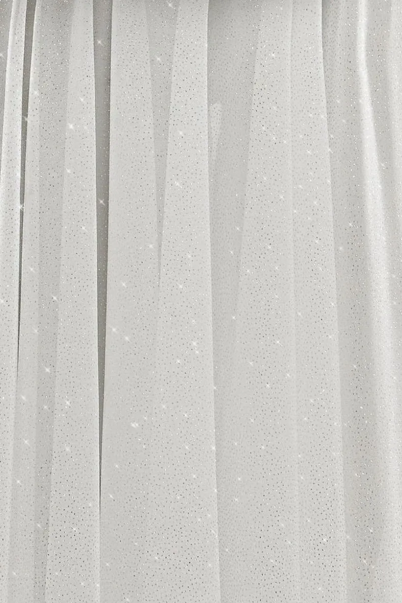 Gathered A-Line Glitter Chiffon Maxi Skirt by Goddiva