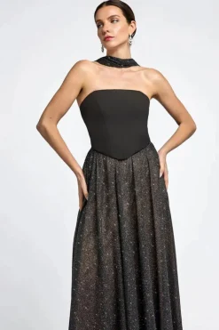 Glitter Chiffon Scarf by Goddiva