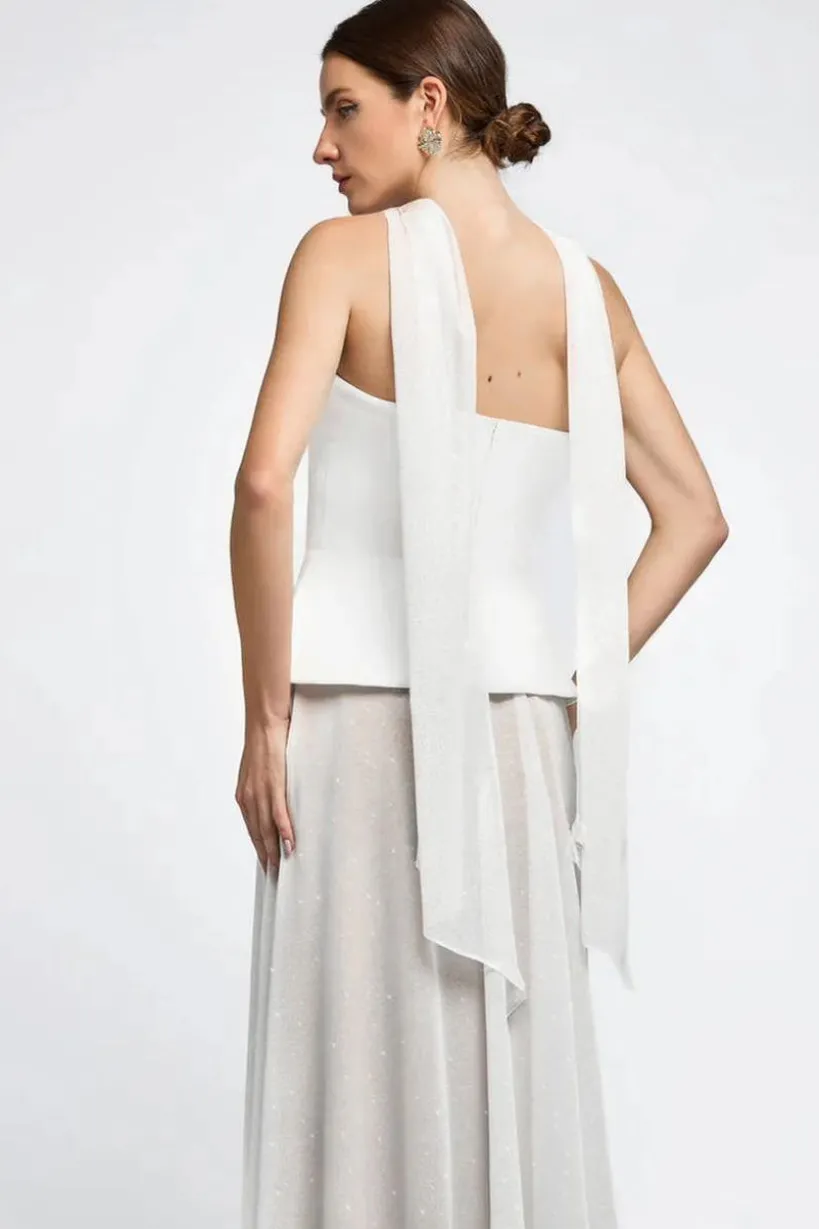 Glitter Chiffon Scarf by Goddiva