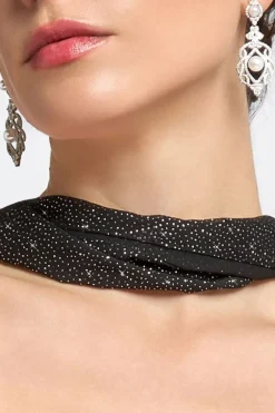 Glitter Chiffon Scarf by Goddiva
