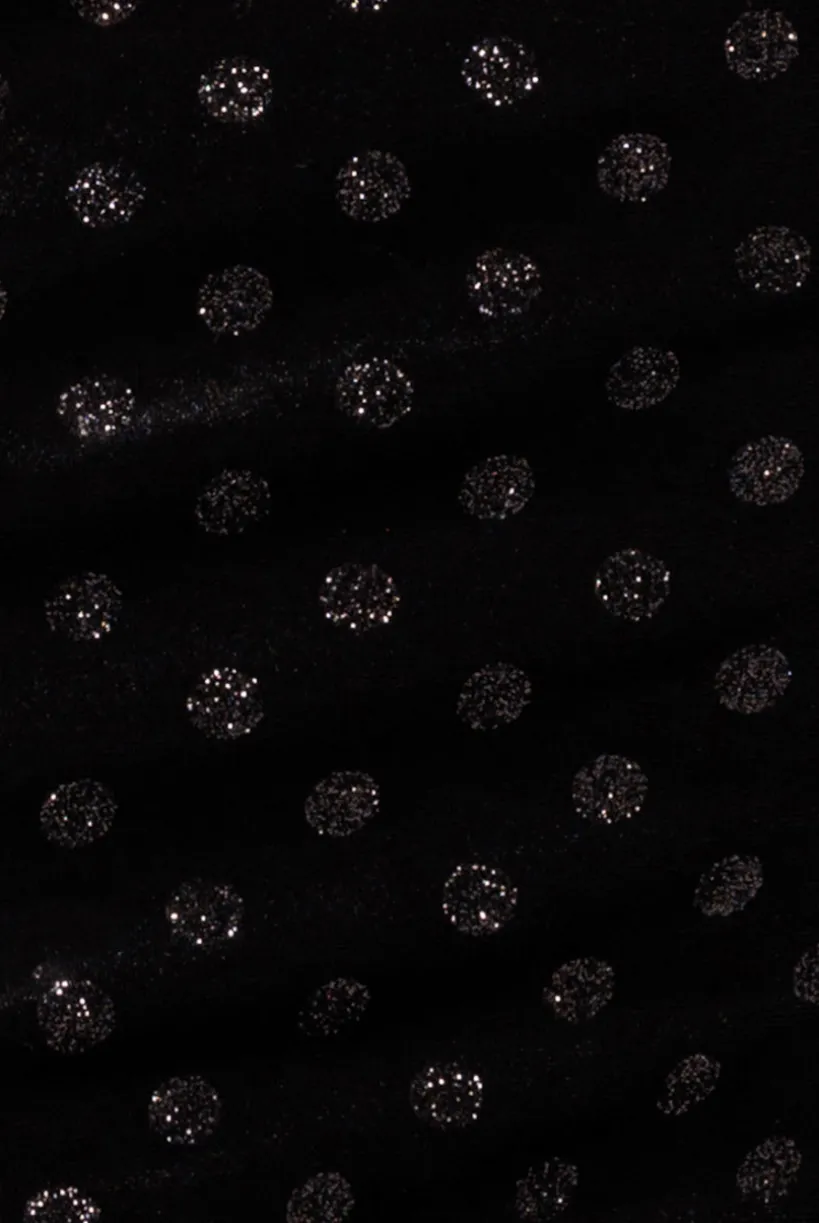 Glitter Velvet Cowl Neck Off The Shoulder Maxi Dress - Black by Goddiva