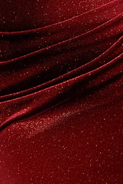 Glitter Velvet Cowl Neck Off The Shoulder Maxi Dress - Wine by Goddiva