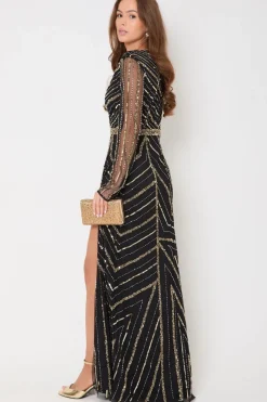 Gold Glitter Evening Clutch Bag by Aftershock London