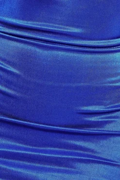Halter Cowl Neck Back Maxi Dress - Royal Blue by Goddiva