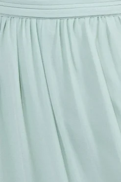 Halterneck Chiffon Maxi With Thigh Split - Sage Green by Goddiva