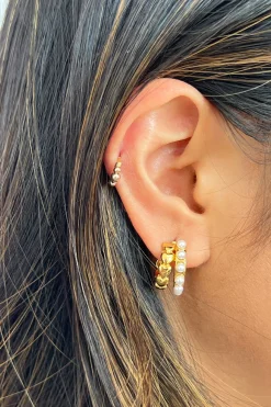 Heart Pearl Cuff Earrings by SVNX