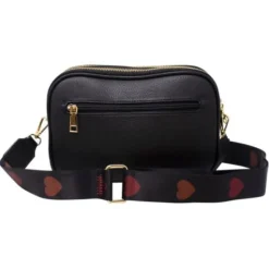 Heart Quilted Crossbody Camera Bag In Black by SVNX