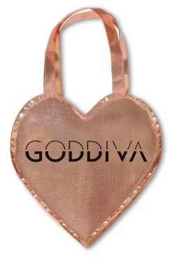 Heart Shaped Foil Shopper Bag - Rose Gold by Goddiva
