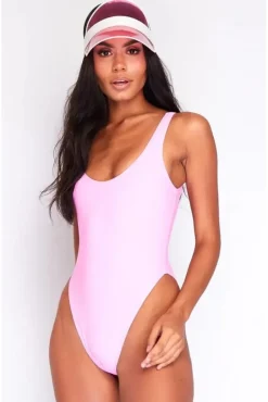 High Leg Brazilian Swimsuit In Pink by Maribela